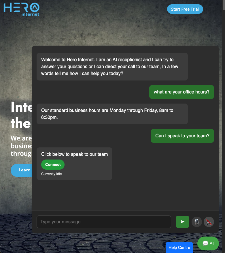 Website chatbot embed