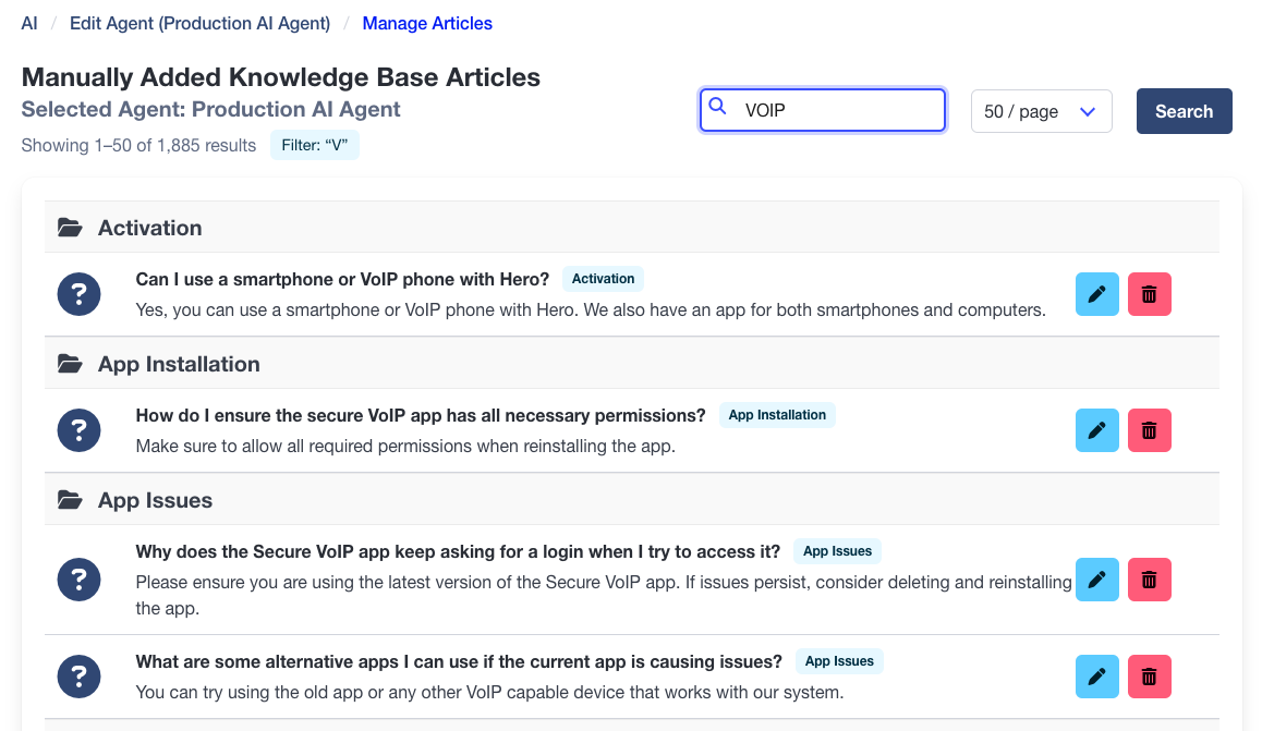 Vector search and retrieval